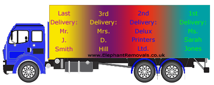 Part Load Group Move Truck illustration